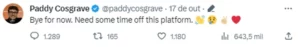 paddy cosgrave goodbye note
